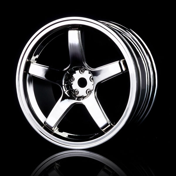 Диски MST (#102018S) Silver 5 Spokes Wheel (+5) (4P)