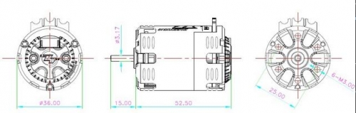 Бесколлекторный сенсорный двигатель Hobby Wing (#XERUN V10/8.5T) XERUN V10 Competition Motor 8.5T