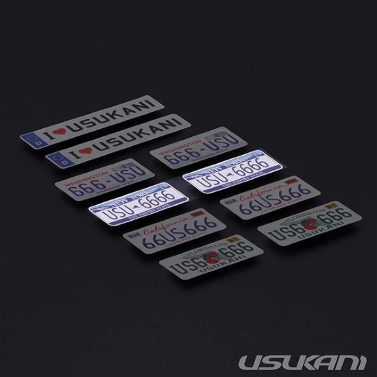 Номера декоративные Usukani (#US88155) 3D License Plate Sticker (USU-6666)/2pcs