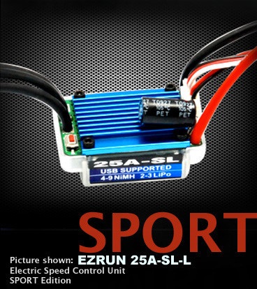 Бесколлекторный регулятор скорости Hobby Wing (#EZRUN 25A-L V2) Hobbywing EZRUN 25A-L V2