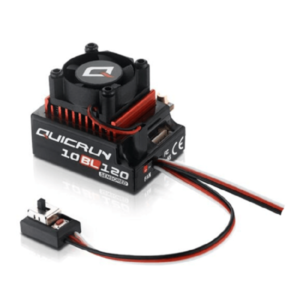 Бесколлекторный сенсорный регулятор скорости Hobby Wing QuicRun (#QR-10BL120) 1/10 Brushless Sensored 120A ESC
