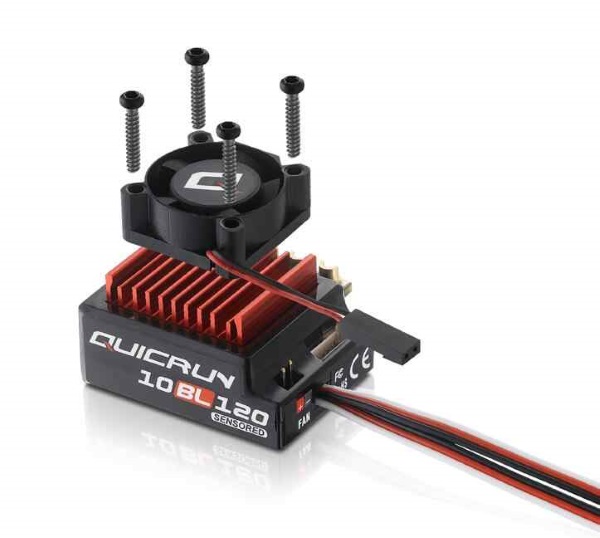 Бесколлекторный сенсорный регулятор скорости Hobby Wing QuicRun (#QR-10BL120) 1/10 Brushless Sensored 120A ESC
