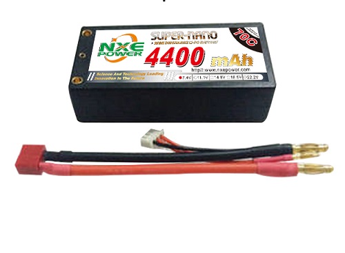 Аккумулятор Li-Po NXE (#NXEC4400/70-2S2PShorty Pack) 7.4V 4400mAh 70С
