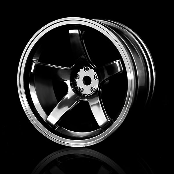 Диски MST (#102019BK) Black 5 Spokes Wheel (+8) (4P)