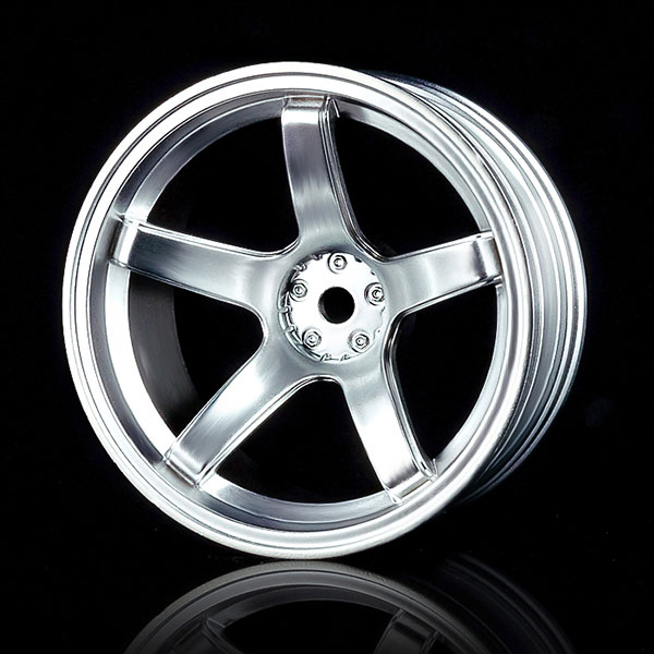 Диски MST (#102020FS) Flat silver 5 spokes wheel (+11) (4)