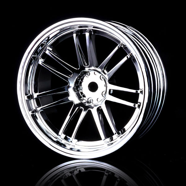 Диски MST (#102023S) Silver 10 Spokes 2 Ribs Wheel (+8) (4)