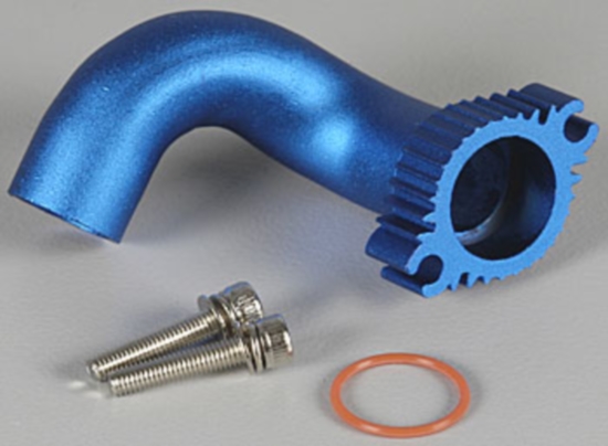 Патрубок Traxxas (#TRX5287) Aluminum Header Anodized Blue Nitro Rustler