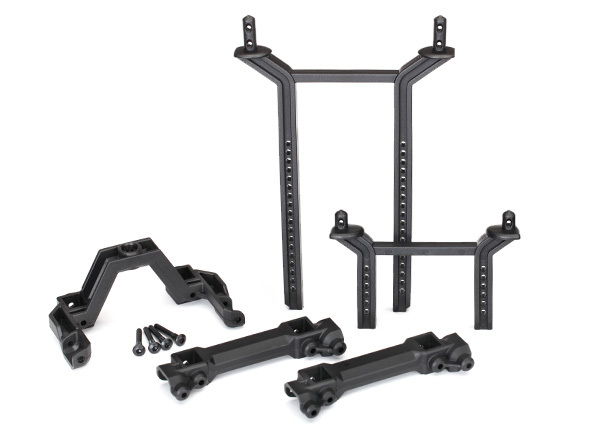 Крепление кузова Traxxas (#TRA8215) Body Mounts/Posts Front & Rear Complete Set