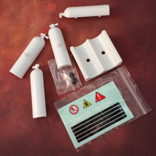 Баллон масштабный Killerbody (#48430) Plastic Oxygen Bottle Set Fit for 1/10 RC Track