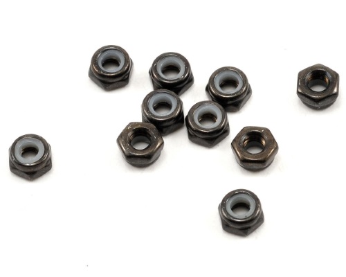 Гайки колёсные Axial (#AXA1052) Thin Nylon Locking Hex Nut M3 Black