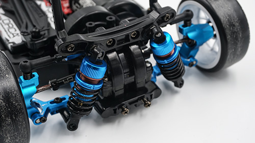 Рычаги задние алюминиевые Yeah Racing (#TATT-010BU) Aluminum Track Width Adjustable Rear Lower Suspension Arm for Tamiya TT02 RWD Blue