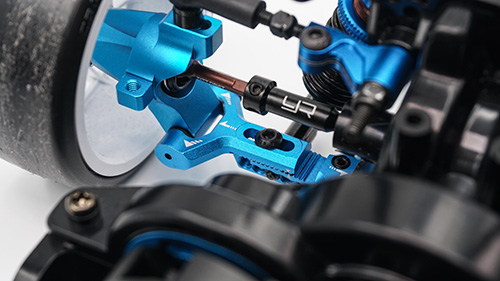 Рычаги задние алюминиевые Yeah Racing (#TATT-010BU) Aluminum Track Width Adjustable Rear Lower Suspension Arm for Tamiya TT02 RWD Blue