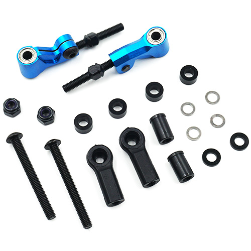 Рычаги верхние (перед/зад) Yeah Racing (#TATT-011BU) Aluminum Front or Rear Camberlink for TATT-S03 Tamiya TT02 RWD Blue