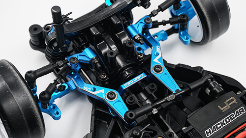 Рычаги верхние (перед/зад) Yeah Racing (#TATT-011BU) Aluminum Front or Rear Camberlink for TATT-S03 Tamiya TT02 RWD Blue