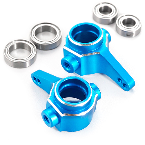 Кулаки поворотные Yeah Racing (#TACC-009BU) Aluminum Steering Knuckle Blue For Tamiya CC01 Blue