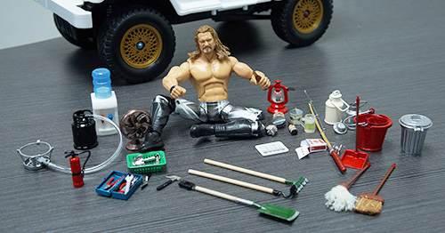 Аксессуары трофи масштабные Yeah Racing (#YA-0365) 1/10 RC Crawler Camping Accessory Combo w/Beer Bottle Glass, Ipad, Tin Can, Metal Milk Can
