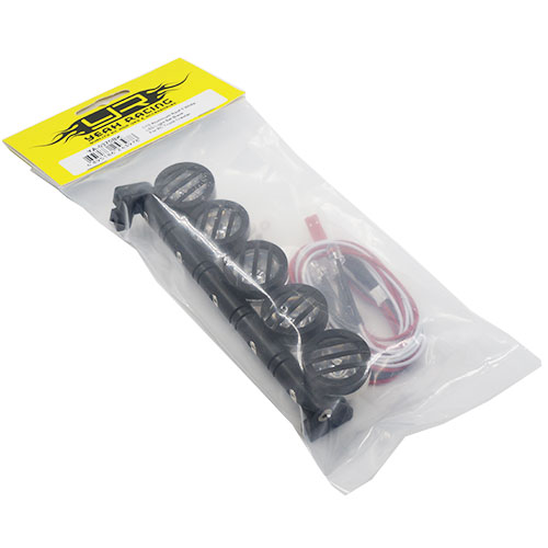 Сонары Yeah Racing (#YA-0370BK) 1/10 Aluminum Roof 5 White LED Light Set Black For RC Truck Crawler