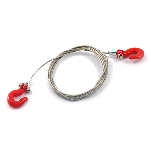 Трос металлический с крюком Yeah Racing (#YA-0373) 1/10 RC Rock Crawler Accessories Steel Wire Rope With Hook