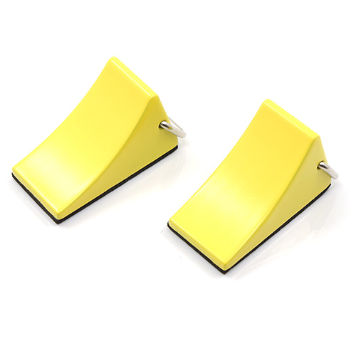 "Башмак" масштабный Yeah Racing (#YA-0383) 1/10 RC Rock Crawler Accessory Reifenstopper 2pcs Yellow For Tractor Truck