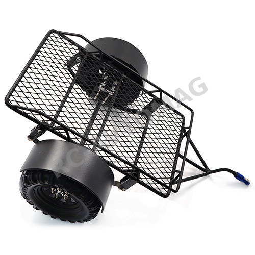 Прицеп металлический Yeah Racing (#YA-0405)1/10 Metal Leaf Spring Hitch Mount Trailer For Crawler