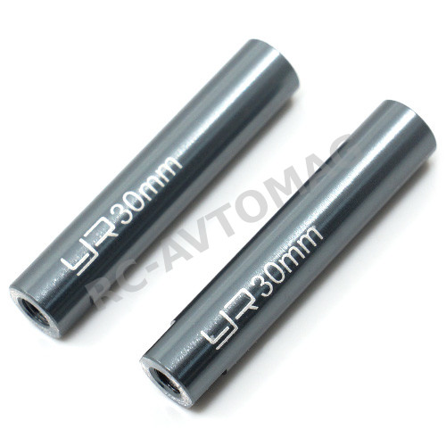 Штанговая колонна Yeah Racing (#YA-0421) Threaded Aluminum Link Pipe 6x30mm 2pcs Gun Metal