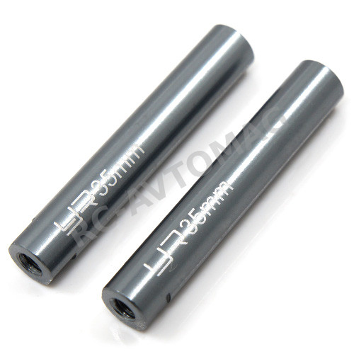 Штанговая колонна Yeah Racing (#YA-0422 ) Threaded Aluminum Link Pipe 6X35mm 2pcs GunMetal