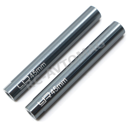 Штанговая колонна Yeah Racing (#YA-0424) Threaded Aluminum Link Pipe 6X45mm 2pcs GunMetal