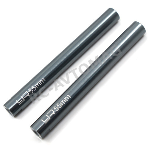 Штанговая колонна Yeah Racing (#YA-0426) Threaded Aluminum Link Pipe 6X55mm 2pcs GunMetal