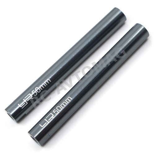 Штанговая колонна Yeah Racing (#YA-0425) Threaded Aluminum Link Pipe 6X50mm 2pcs GunMetal