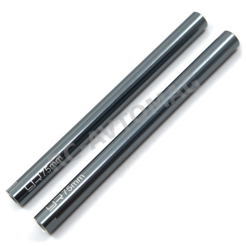 Штанговая колонна Yeah Racing (#YA-0436) Threaded Aluminum Link Pipe 6x75mm 2pcs Gun Metal