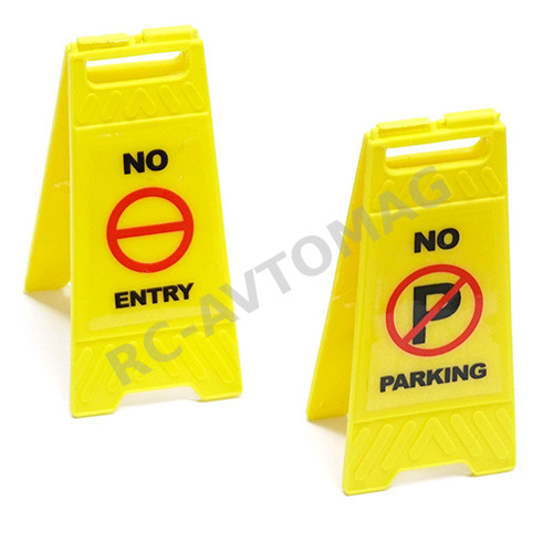 Дорожные знаки имитация Yeah Racing (#YA-0542) 1/10 Scale Traffic Sign Accessory 6pcs YA-0542