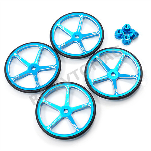 Стенд Yeah Racing (#YT-0142BU) Aluminum Set Up Wheels For 1:10 M Chassis Blue