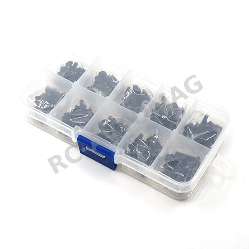 Набор винтов Yeah Racing (#SSS-200) 12.9 Grade Carbon Steel Screw Assorted Set 200pcs with FREE MSSS-200ini box