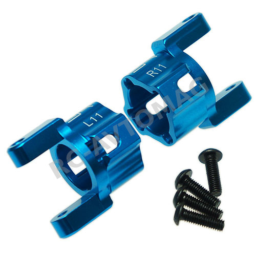 С-хабы Yeah Racing (#SCX10-005BU) Aluminum C Hub Carrier 11 Degree For Axial SCX10