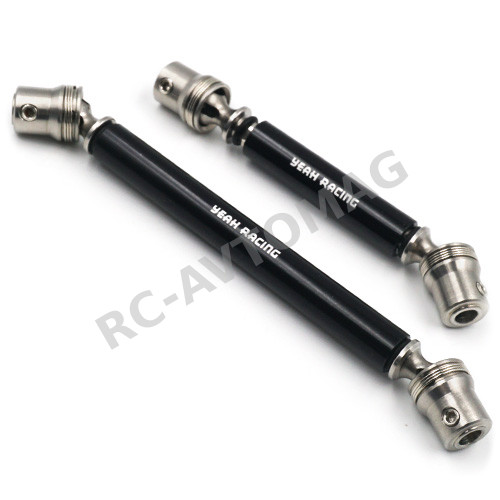 Карданы Yeah Racing (#AXSC-003BK) Stainless Steel Front & Rear Center Shaft Set Black For Axial SCX10 II AX90046