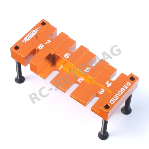 Стенд регулировки отдачи амортизаторов Yeah Racing (#YT-0113OR) Aluminum Damper Rebound Adjusting Tool OR