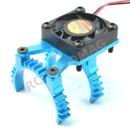Радиатор с вентилятором Yeah Racing (#ya-0260bu) Super Light Heat Sink (BU) w/Cooling Fan for 540 Motors