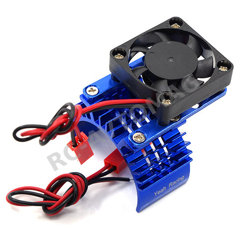 Радиатор с вентилятором Yeah Racing (#YA-0409BU) Aluminum 540 Motor Heat Sink w/ Cooling Fan Blue