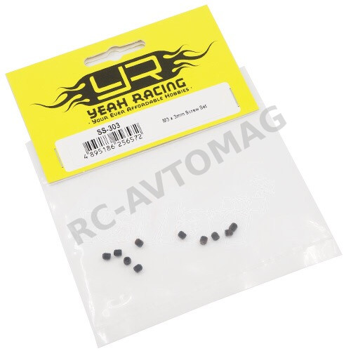 Фиксаторы Yeah Racing (#SS-303) Steel Set Screw M3x3mm For Pinion