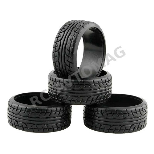 Шины дрифт RC-Avtomag (#AV-9014) Drift Black Tire Set, 0* 4 pcs