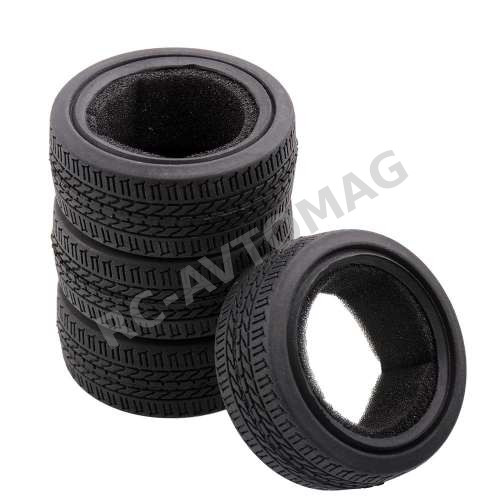 Шины шоссейные HSP (#6091) Black Tire Set, 0* 4 pcs