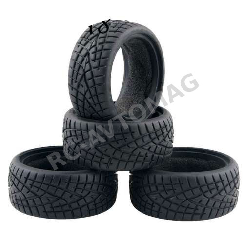 Шины шоссейные HSP (#8001) Black Tire Set, 0* 4 pcs