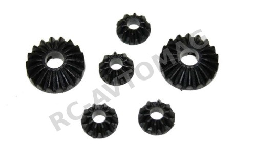Шестерёнки комплект 3Racing (#SAK-65F/V2) Gear Differential Gear Set - Ver.2
