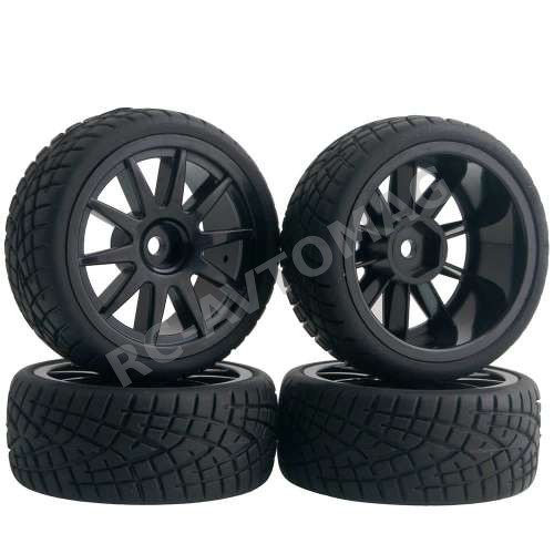 Колеса HSP (#910-8001BK) 94123 Wheels 10 Spokes black 4 pcs