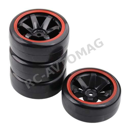 Колеса HSP (#701A-6015BK) 94123 Wheels Drift 6 Spokes black 4 pcs