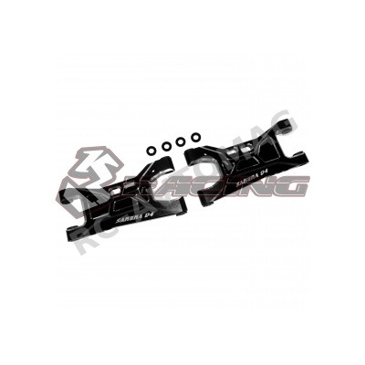 Рычаги задние нижние 3racing (#SAK-D4805/BK) Aluminum Rear Lower Suspension Black for D4