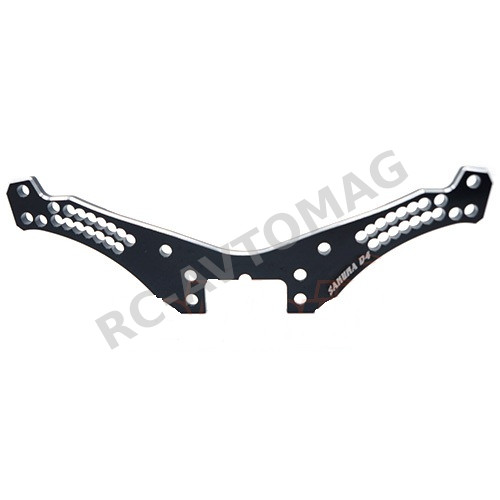 Бабочка задняя 3Racing (#SAK-D4813/V2/BK) Aluminum Rear Shock Tower For D4
