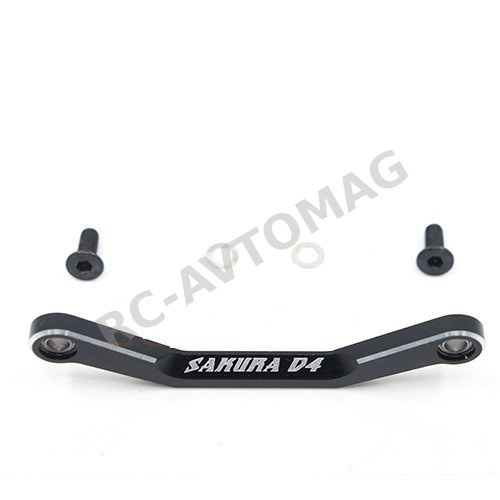 Рулевая рейка 3Racing (#SAK-D4819B/V2/BK) Aluminum Steering Bridge For Sakura D4
