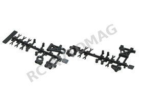 Передние/задние элементы повески 3Racing (#TT01-M01) Replacement Plastic F&R Camber Suspension Set For TT-01