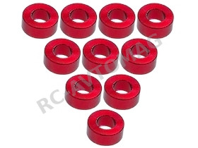 Шайба алюминиевая 2.5 мм 3Racing (#3RAC-WF325/RE) Aluminium M3 Flat Washer 2.5mm (10 Pcs) - Red